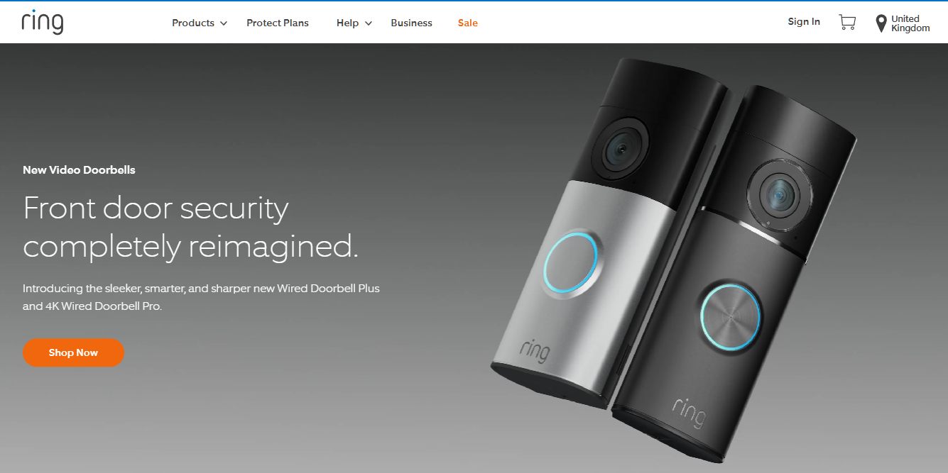 Ring Doorbell website